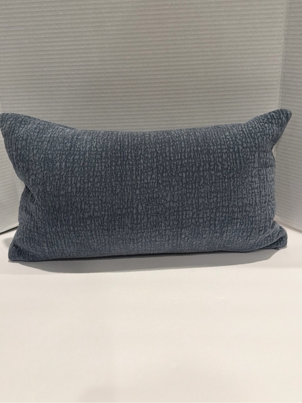 Lumbar Textured Velvet Medium Blue Threshold Designed With Studio McGee, 12”x20”